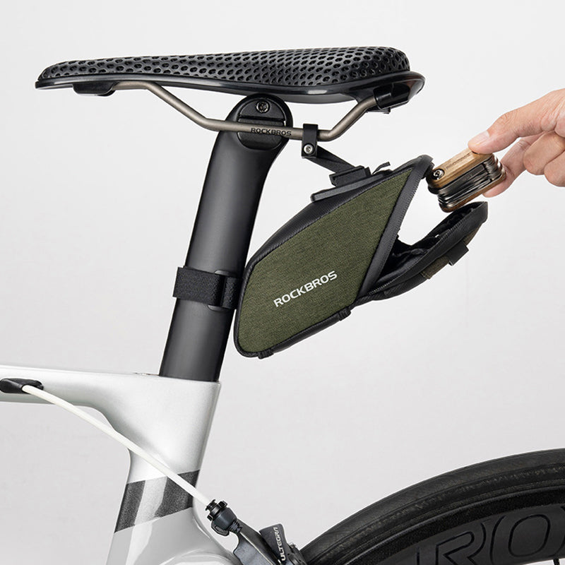 ROCKBROS C53 Bike Saddle Bag Cycling Bicycle Tail Storage Bag with Mudguard ROCKBROS C53 Bike Saddle Bag Cycling Bicycle Tail Storage Bag with Mudguard